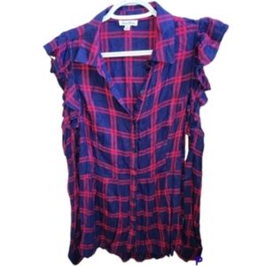 COPY - NWOT DizzyLizzy plaid blouse